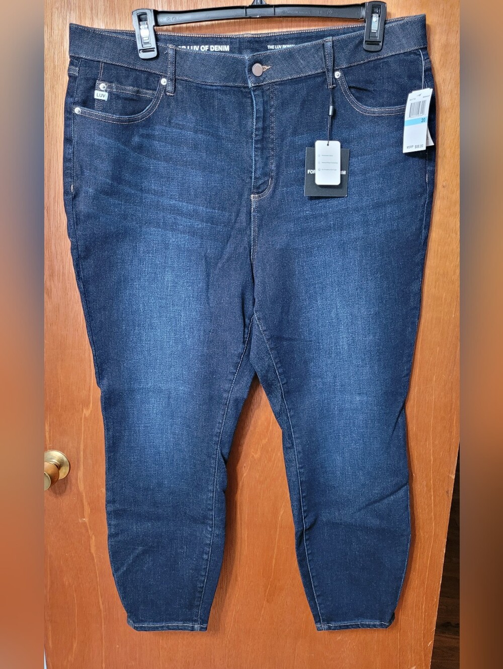 For LUV Of Denim Midnight Blue High Rise Skinny Stretch Jeans Size 20 (1348)